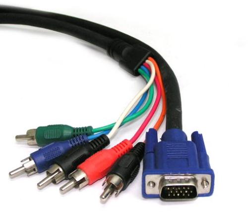 VGA Plug to 5XRCA Plug Cable 1.8m